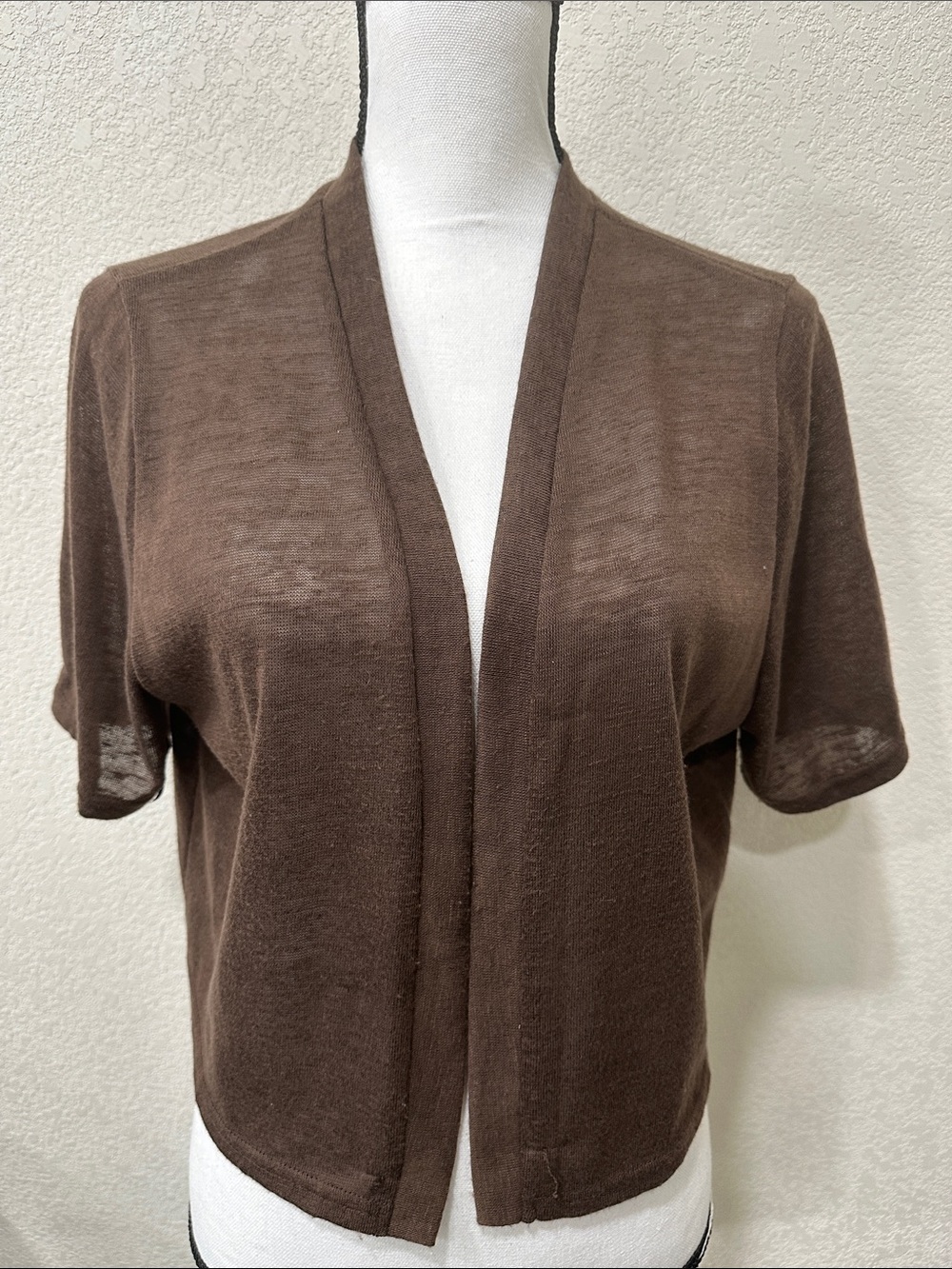 ❤️5/$25 Lightweight Brown Open Short Sleeve Cardigan